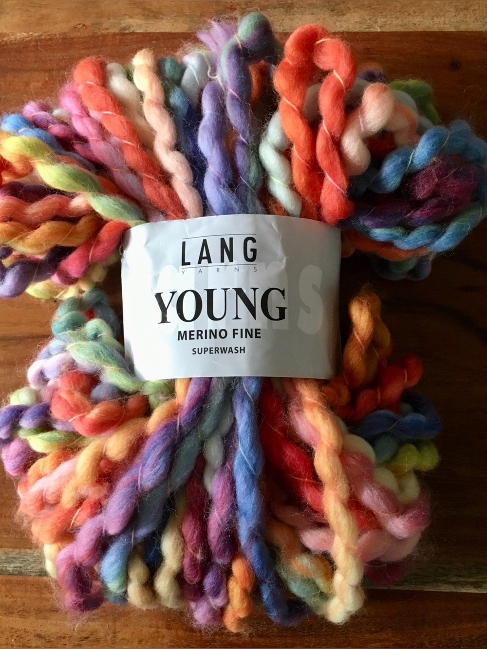 LANG Yarn Young 100% virgin wool Merino Fine Superwash Bulky thick multicolor